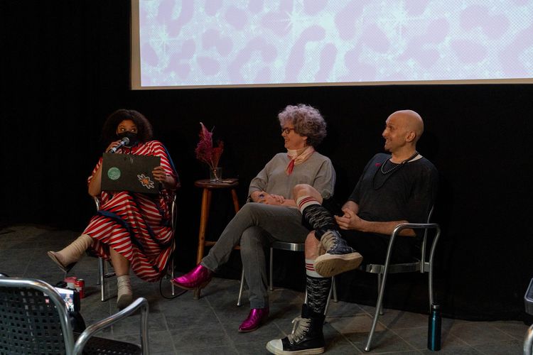 Kiera Boult, Dayna McLeod and Mikiki at CineCycle during the 2026 images Festival.