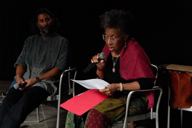 Karthik Pandian & m. nourbeSe philip at CineCycle during the 2026 Images Festival